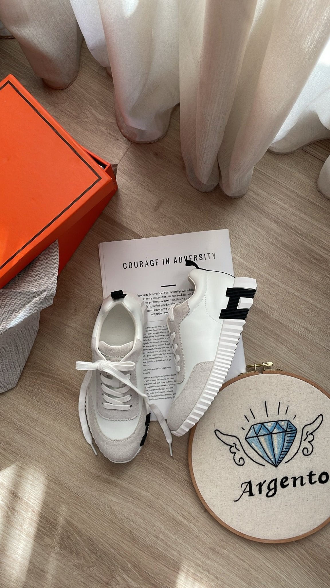 High-End Urban Chunky Sneakers in White & Beige Suede - ARGENTO STORE