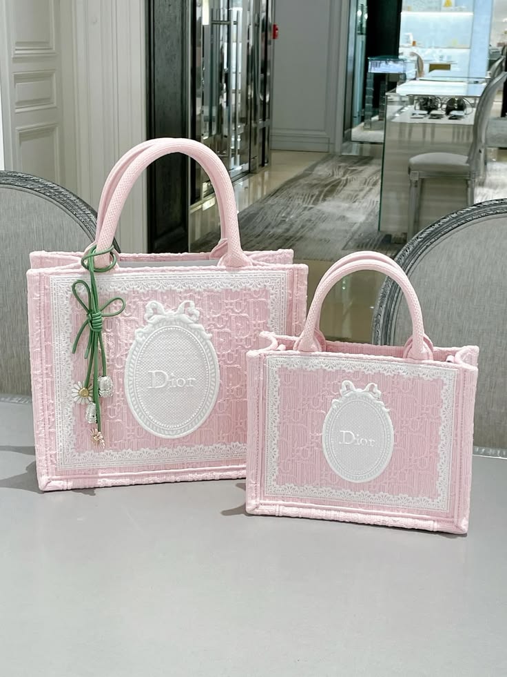 Pink Woven Canvas Embroidered Tote - ARGENTO STORE
