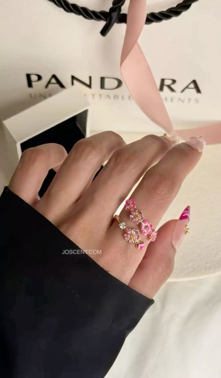 Bandora Pink Blossom 925 Sterling Silver Ring - ARGENTO STORE
