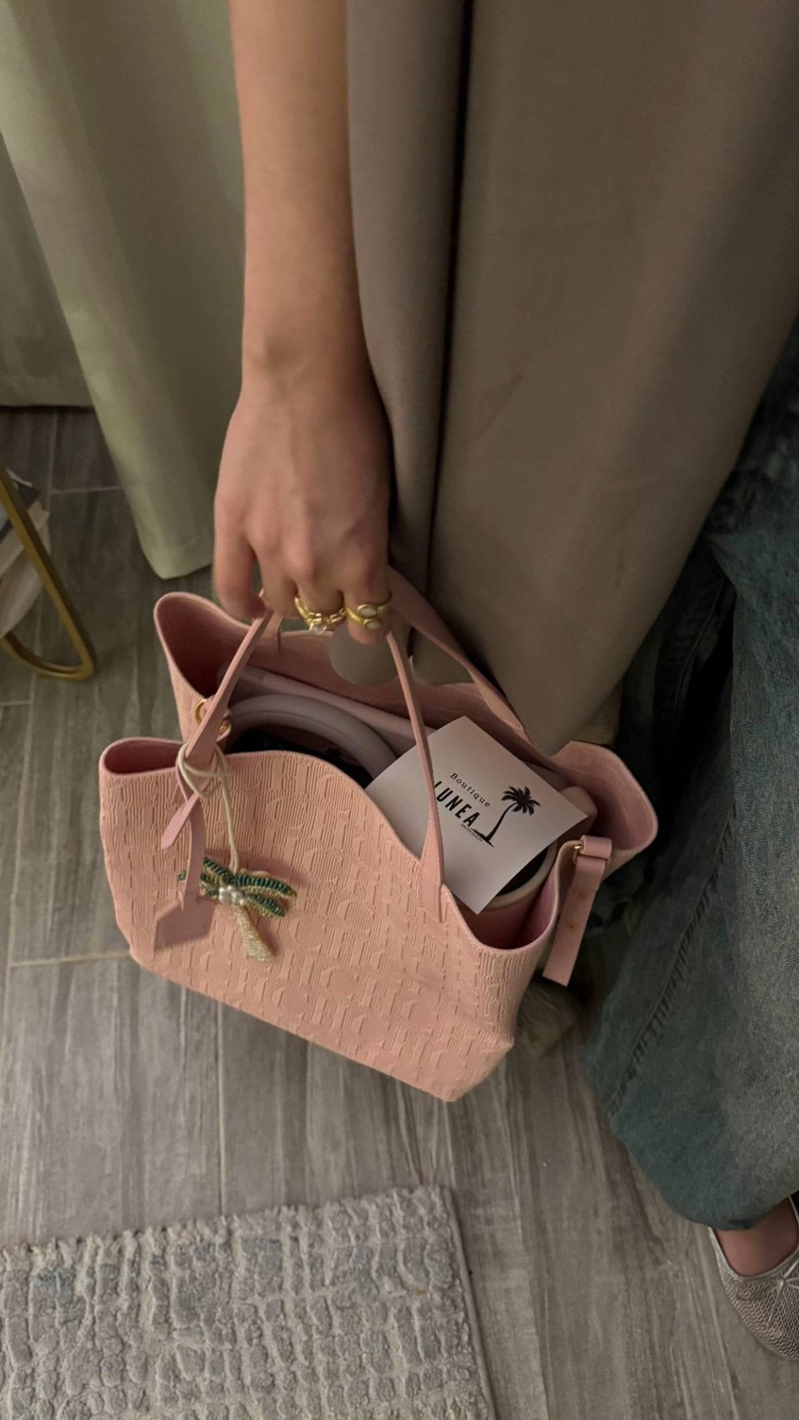 Soft Blush Elegance Tote Bag - ARGENTO STORE
